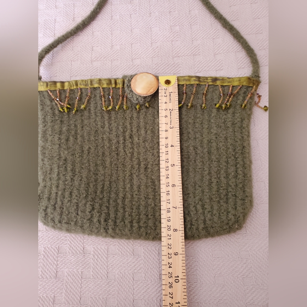 OOAK Wool Felted Crossbody Bag - Picture 12 of 13